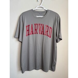 Champion Harvard University Performance T-Shirt Grey Men Large Ivy League Preppy